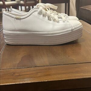 Keds Women's Classic White Platform Sneakers Like New